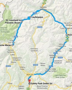 Route über Jaufenpass und Brixen